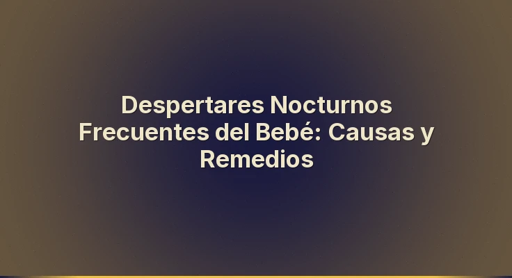Despertares Nocturnos Frecuentes del Bebé: Causas y Remedios